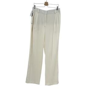 Aritzia Babaton‎ 1-01 Giselle Boy Trouser Dress Pants White Cream Size 12